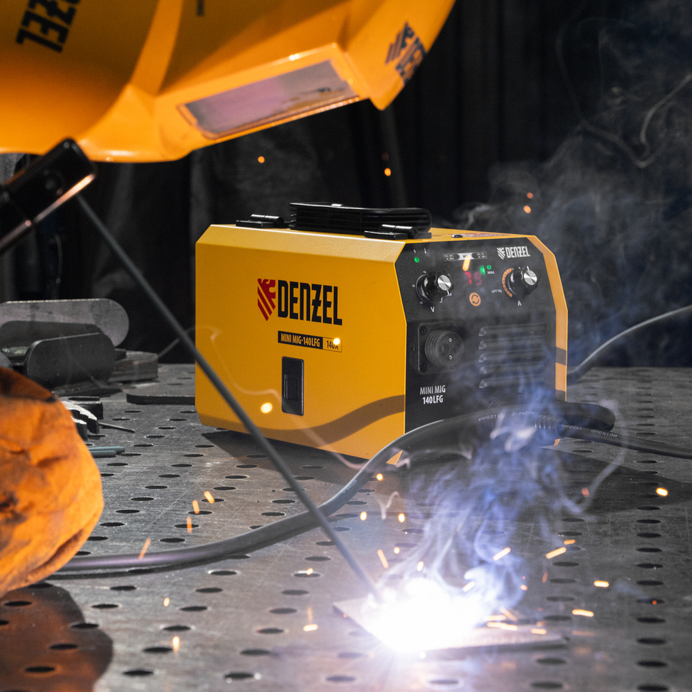 Аппарат инвертор. полуавтомат. сварки Mini MIG-140LFG, 140 А, ПВ 60%// Denzel