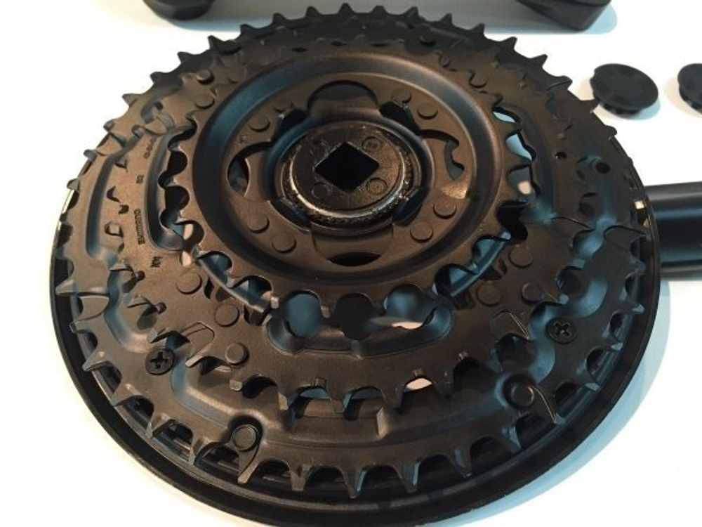 Система Shimano TY301, 170мм, Кв, 48/38/28, с защитой, черн, б/уп