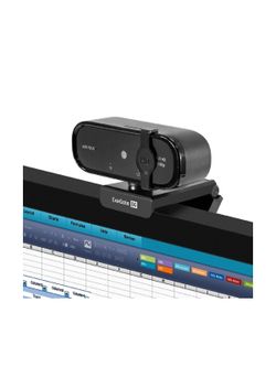 Exegate EX297680RUS Веб-камера ExeGate BlackView C720 Full HD AF (2Мп, 1920х1080, 1080P, 30fps, автоматический фокус, защитная шторка, 4-линзовый объектив, микрофон с шумоподавлением, универсальное кр