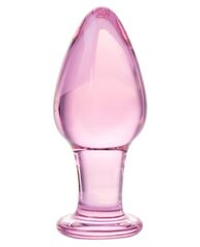 Стеклянный стимулятор-пробка - 10 см.