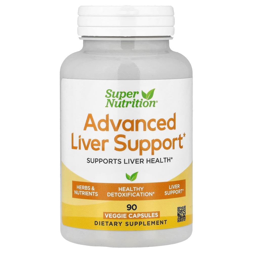 Super Nutrition, улучшенная добавка для поддержки печени, с экстрактом расторопши, L-глутатионом, альфа-липоевой кислотой и экстрактом виноградных косточек, 90 вегетарианских капсул