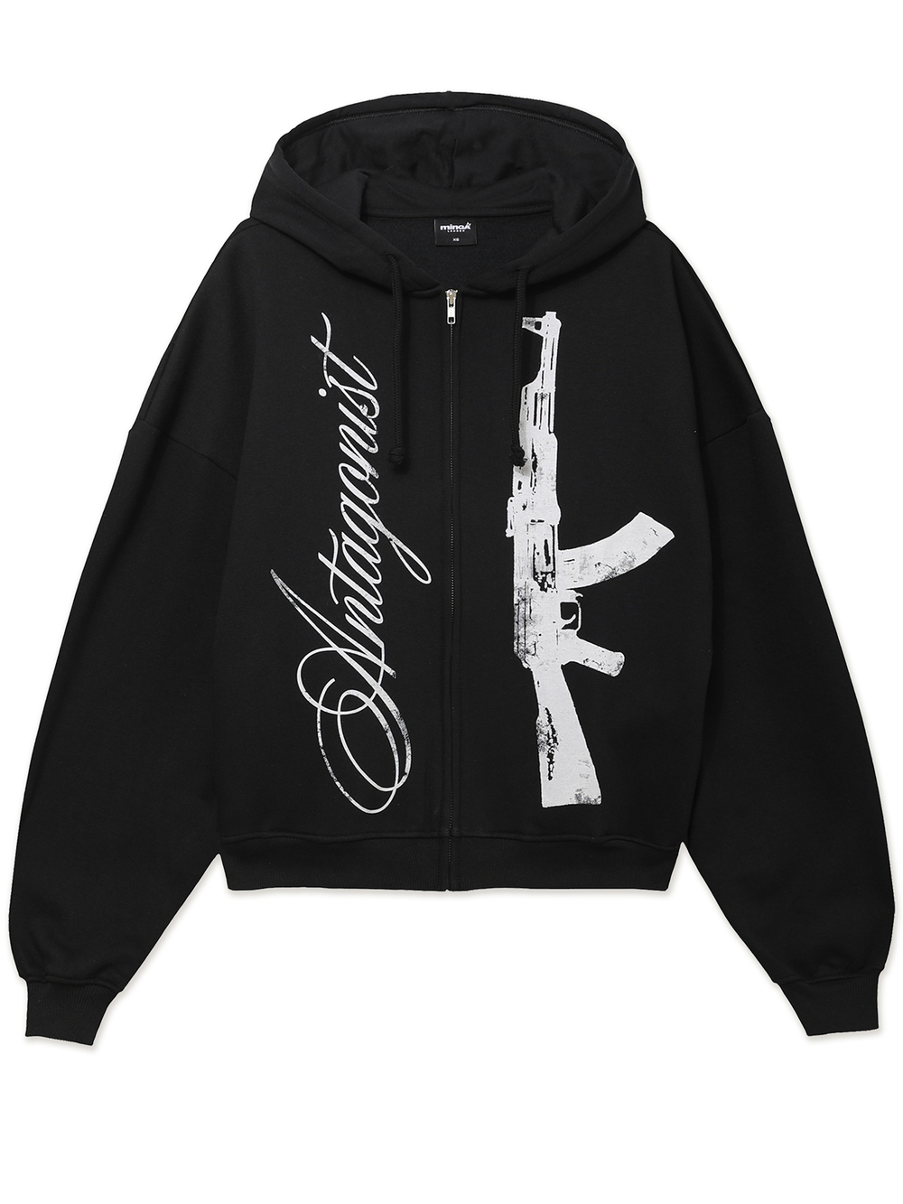 Женская Толстовка Rogue Heart Black Gun Graphic Oversized Zip Up