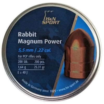 Пуля пневм. 5,5 H&N Rabbit Magnum Power, 1,67, 200 шт/бан