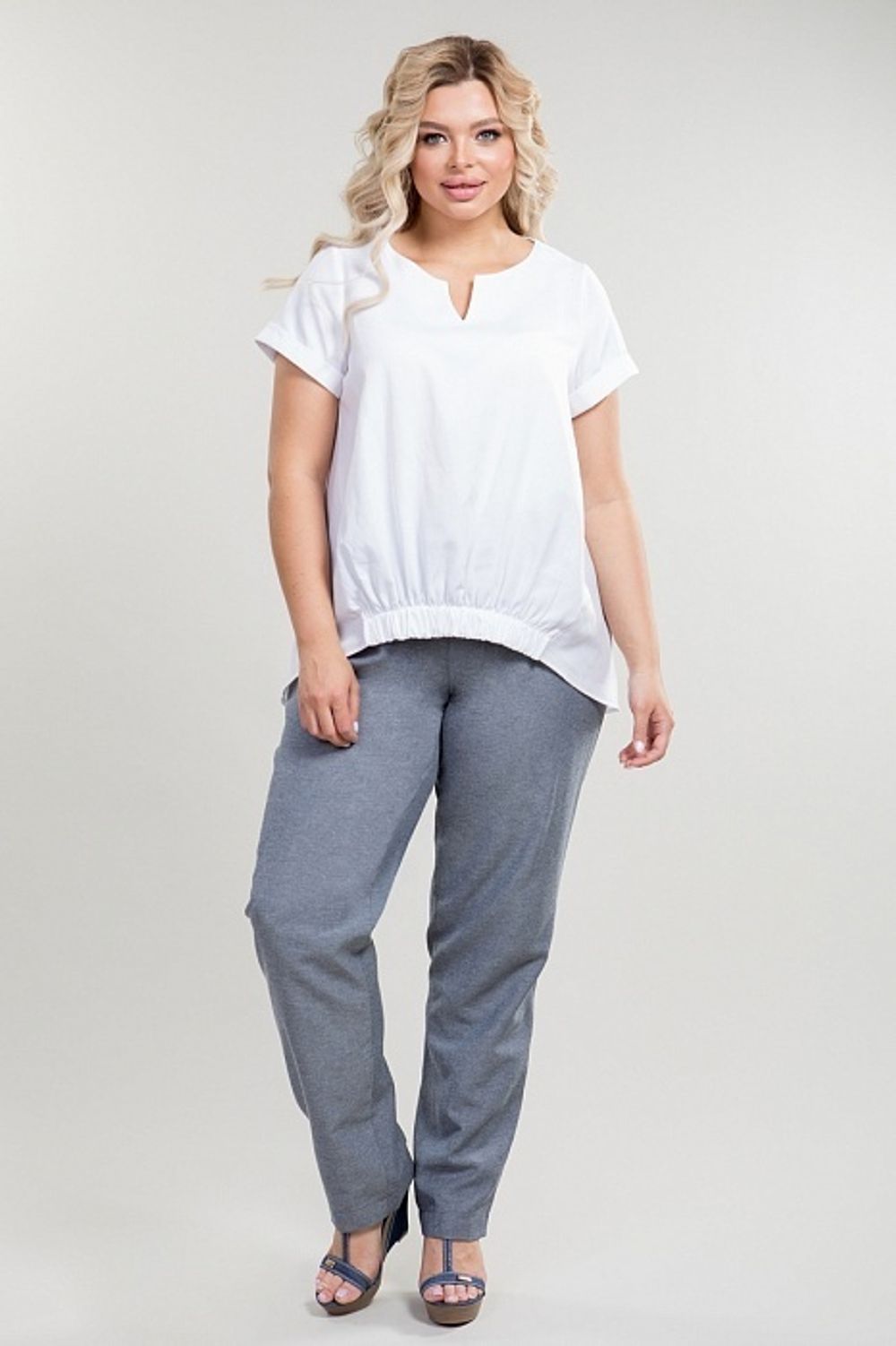 Брюки 1263 серо-синий Novita (Акция)