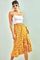 Qadın üçün beli rezinli ətək sarı 30601046
