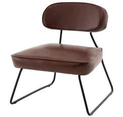 Лаунж-кресло Take, бордово-коричневая экокожа