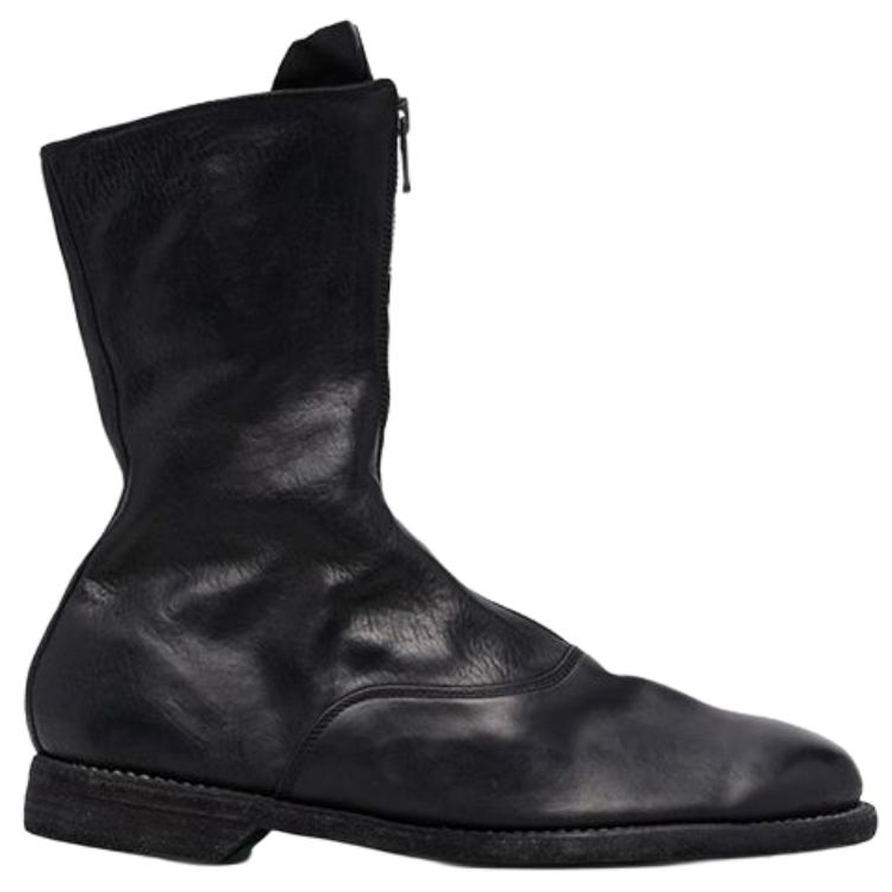 GUIDI 310 Leather Ankle Boots Women"s Black