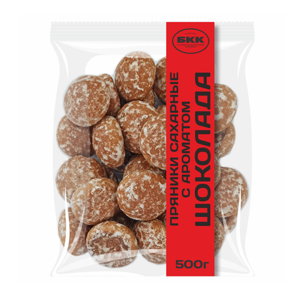 Пряники ББК Сахарные Шоколадные 500 гр