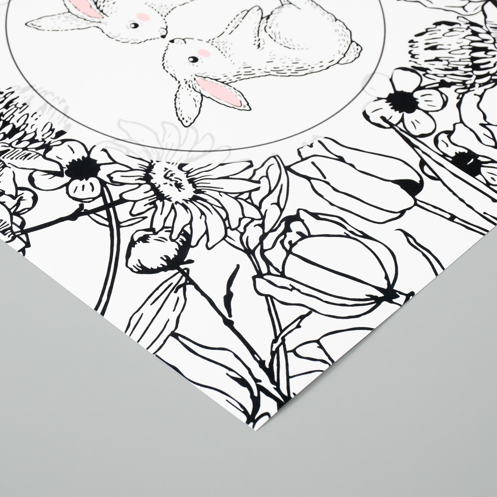 Бумага для скрапбукинга "Милые зайчики"