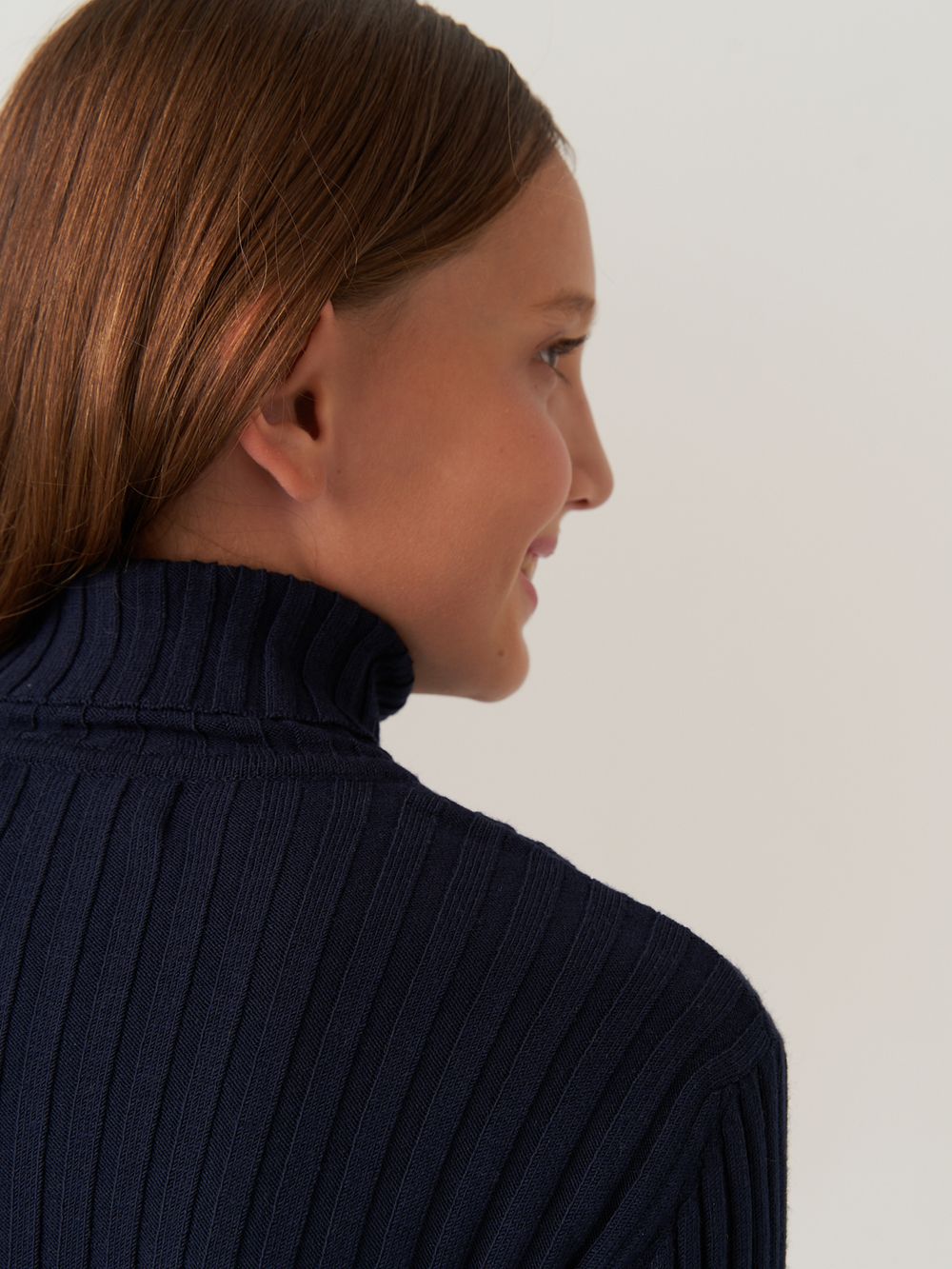 Джемпер водолазка для девочки AT274 синий