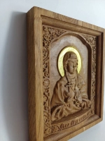 Освященная Икона мученицы Марины Антиохийской 16.5х14см дуб
