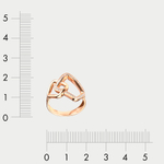 Кольцо женское из розового золота 585 пробы с фианитами (арт. К1273-5101)