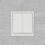 Выключатель двухклавишный, KANT, белый песок