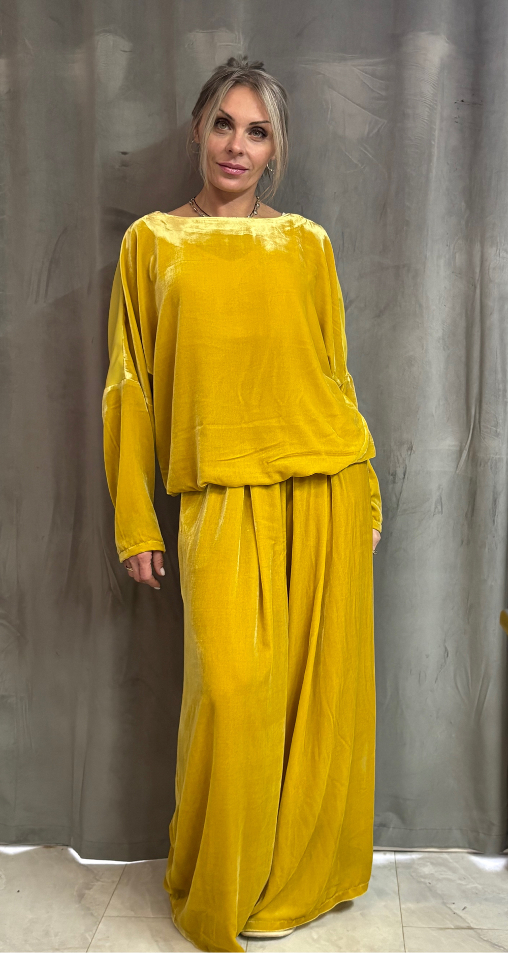 Палаццо /бархат /50% шелк /50% хб