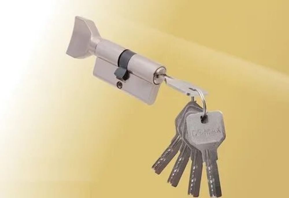 Цилиндровый механизм DAMX NW60 SN ключ/вертушка (матовый никель)  Арт.12873