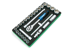 TU-27 Ложемент 1/2"с набором головок и аксессуары (27 предметов)