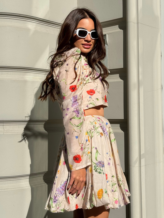 Юбка мини "Маки"