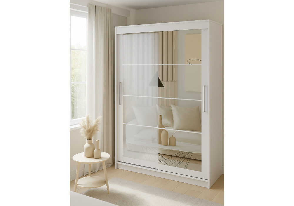 Шкаф Woodville Лайн 1.6 белый текстурный