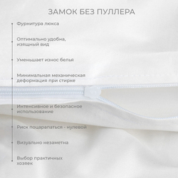 Комплект постельного белья ДУЭТ с простыней на рез. 180х200 САТИН-премиум "Моноспейс белый"