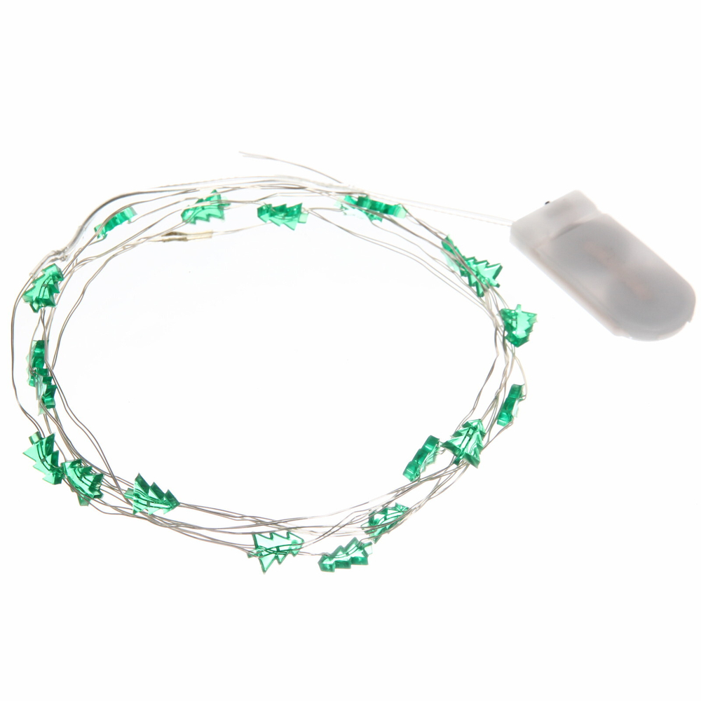 Гирлянда для дома «Ёлочка» на батарейках 2,0 м 20 ламп LED, 1 реж., IP-20, Зеленый