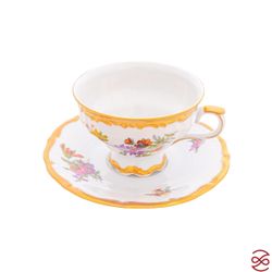 Набор чайных пар Queen's Crown Мейсенский букет 220 мл(6 пар)