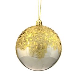 GAEM Набор из 12шт Украшение новогоднее Шар "Золотое напыление", D10 см, L44 W33 H11 см
