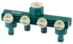 RACO ORIGINAL, 1/2″ - 3/4″, четырехканальный, с внутренней резьбой, из ABS пластика, поливочный распределитель (4250-55258C)