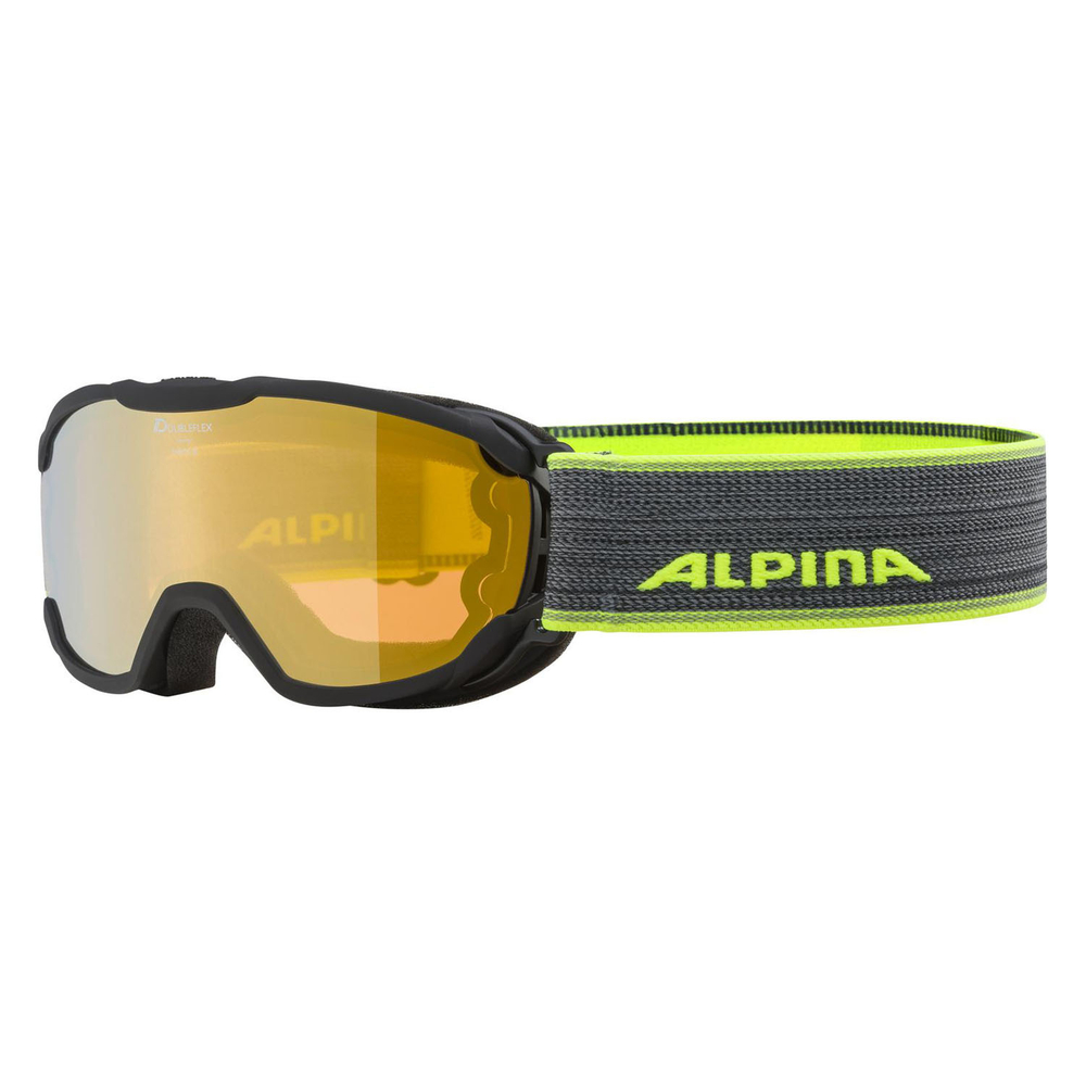 Очки горнолыжные ALPINA Pheos Jr. Q-Lite Black-Neon Matt/Q-Lite Gold S2 (б/р)