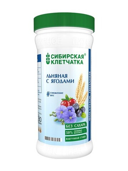 Льняная с ягодами, Клетчатка Сибирская, 280 г