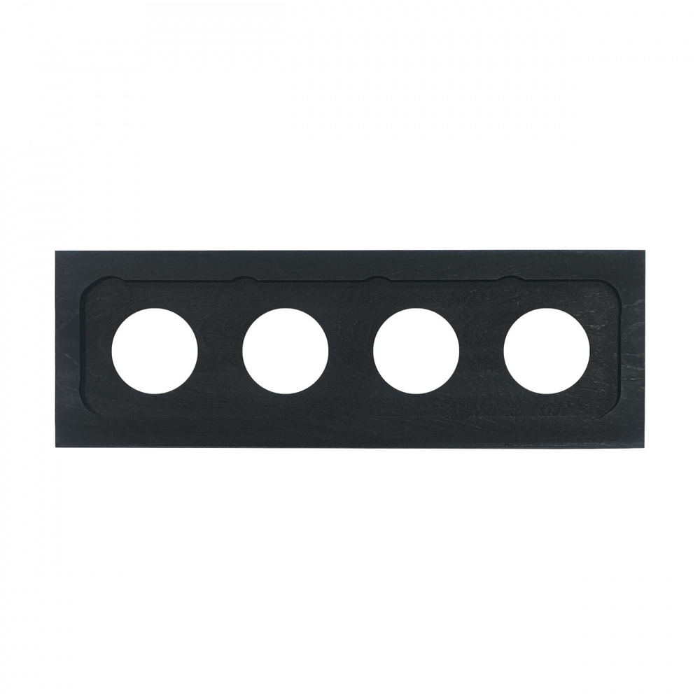 Рамка 4-х постовая, скрытый монтаж, Шедель Форест, дерево, цвет угольно-черный BF7-640-119