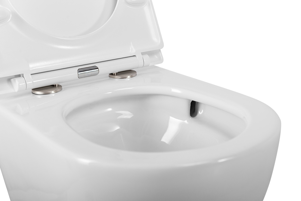 Унитаз укороченный подвесной безободковый с сиденьем и смывом TORNADO Cezares RELAX-TOR CZR-38088-49-TH-TOR/SC