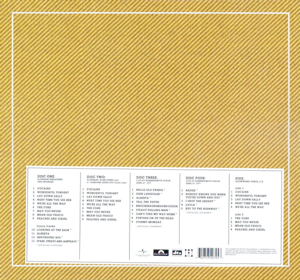 Eric Clapton / Slowhand (35th Anniversary Super Deluxe Edition)(LP+3CD+DVD)