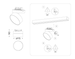 Светильник светодиодный трековый GL6877 BK черный LED 16W 3000K D115*90