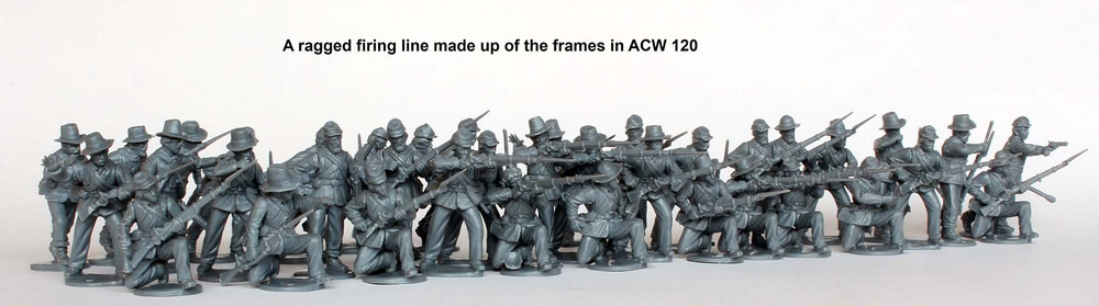 ACW120 American Civil War Union Infantry in sack coats Skirmishing 1861-65 2