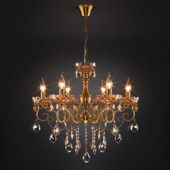 10109/6 / подвесной светильник / бронза/тонированный хрусталь Strotskis