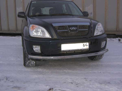 Защита переднего бампера (нержавейка) Chery Tiggo (2005-2013) d57