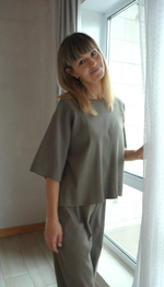 Футболка "дымчатая оливка"