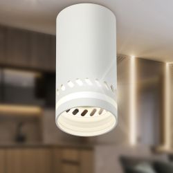 Светильник настенно-потолочный спот ЭРА OL50 WH MR16 GU10 IP20 белый | Накладные светильники