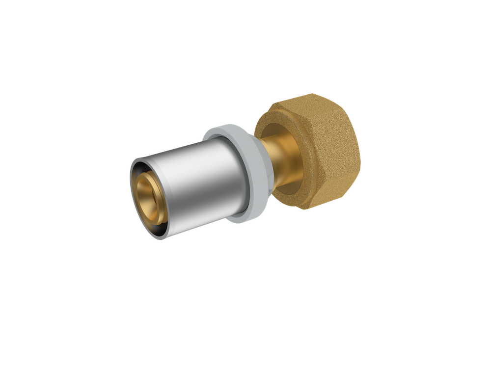 Штуцер RIIFO Omni с накидной гайкой пресс латунь  26-3/4"НГ, уп 5 шт