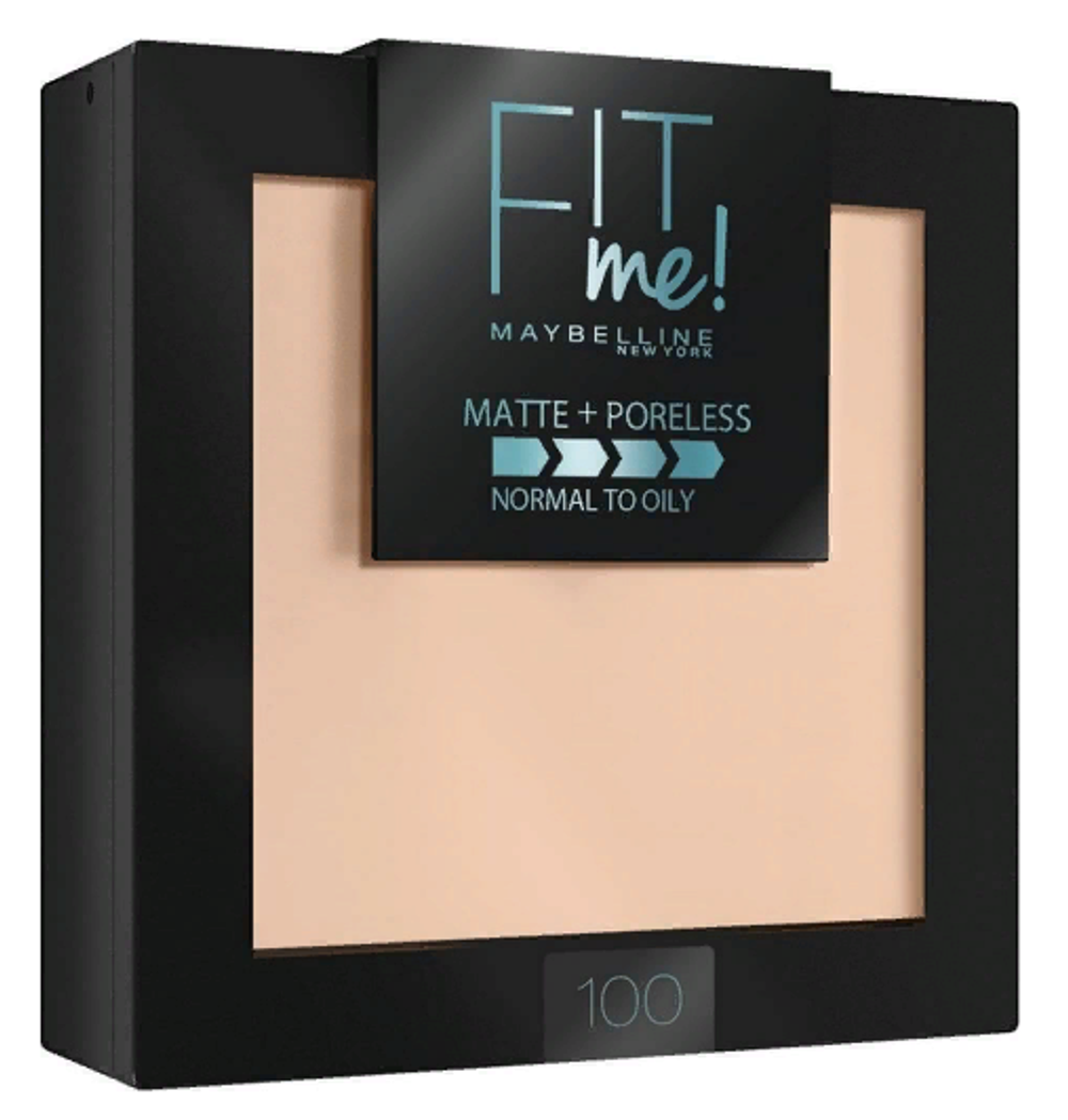 Maybelline Пудра для лица Fit Me, тон №100, Фарфоровый, 9 гр