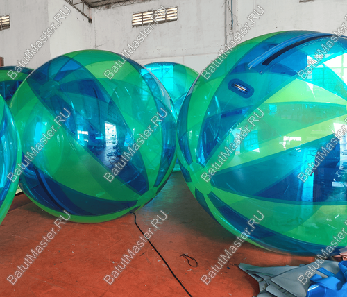 Аттракцион Водный шар ТПУ «Сине-зеленый» 2*2*2 м