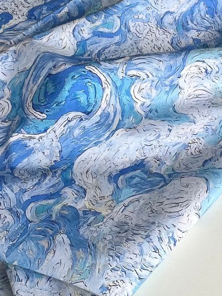 Ван Гог светлый , хлопок Handmade Fabrics 6