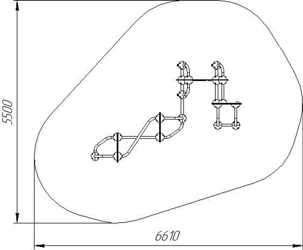 Детский спортивно-игровой комплекс для улицы серия "Сфера" Romana 057.18.00