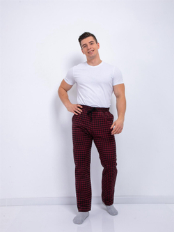 Мужские пижамные брюки для комфорта и стиля в доме - Высококачественный хлопок и уникальный дизайн - 09197