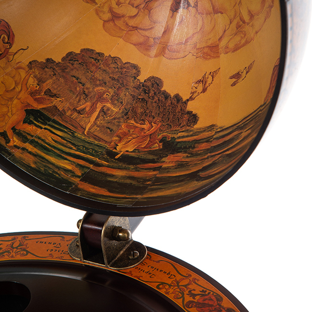 Глобус-бар "Alfeo" настольный, сфера 33 см. JG-33040-RR00