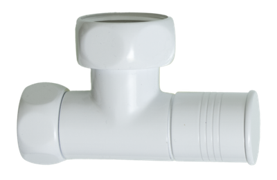 Кран для ПС УГЛОВОЙ  3/4г х 1"г  круг. (БЕЛЫЙ) ViEiR (30/1пар)