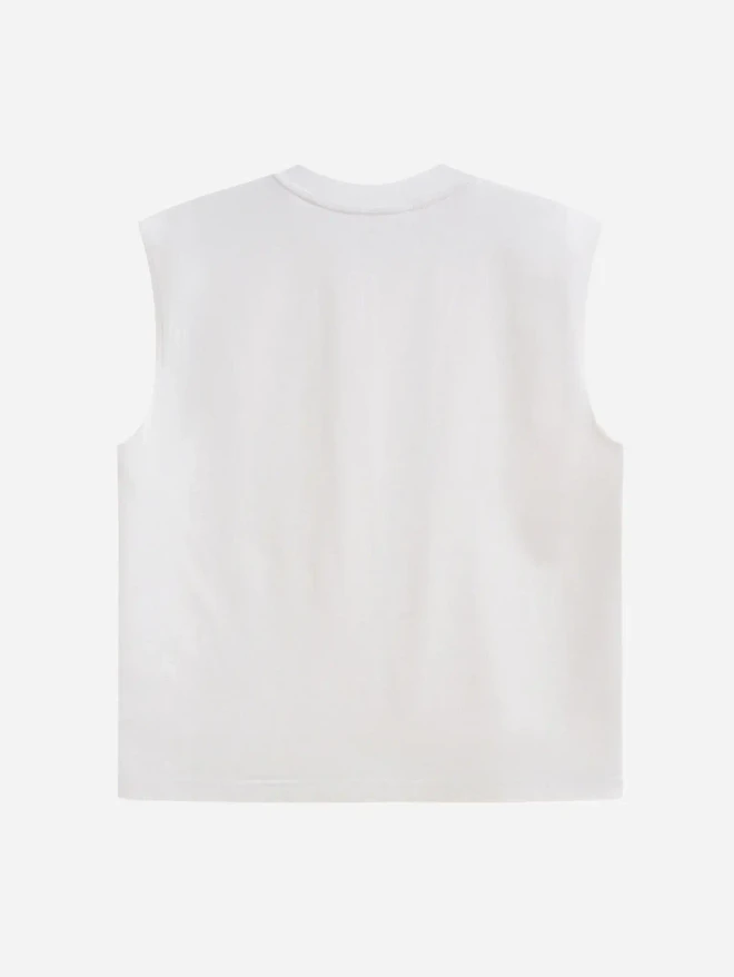 Майка-безрукавка белая