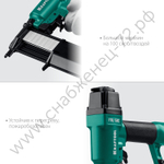 KRAFTOOL F18/50C, скобы тип 55 (19 - 40 мм) / 300 (15 - 50мм), пневматический нейлер-степлер (гвозде/скобозабиватель) 2-в-1 (31962)