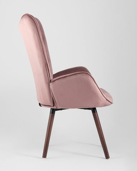 Кресло Grand пыльно-розовый велюр