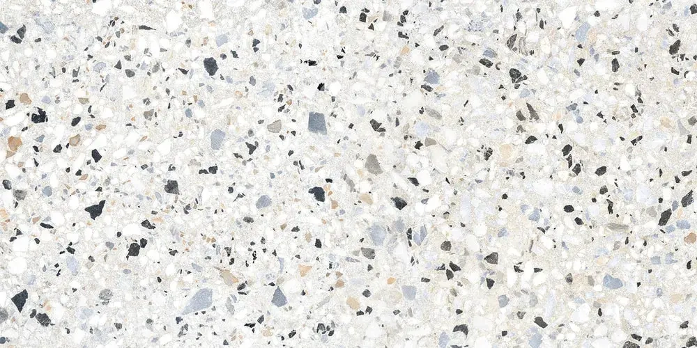 Керамогранит Alma Ceramica GFA114TRZ07L Terrazzo 114x57 белый лаппатированный под камень